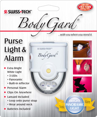 BodyGard® Purse Light and Alarm w/Clamshell