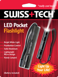 LED Pocket Flashlight w/Clamshell